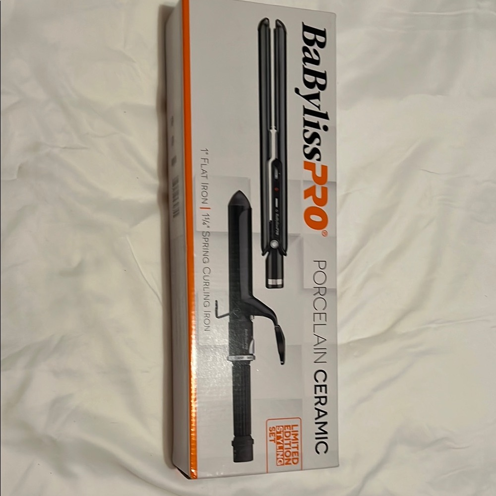 BaBylissPRO Black and Silver Flat Iron and Curling Iron